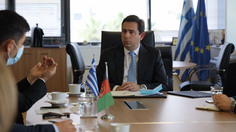 Συνάντηση του Υπουργού Μετανάστευσης και Ασύλου κ. Νότη Μηταράκη, με τον Πρέσβη του Αφγανιστάν στην Ελλάδα, κ. Mirwais Samadi