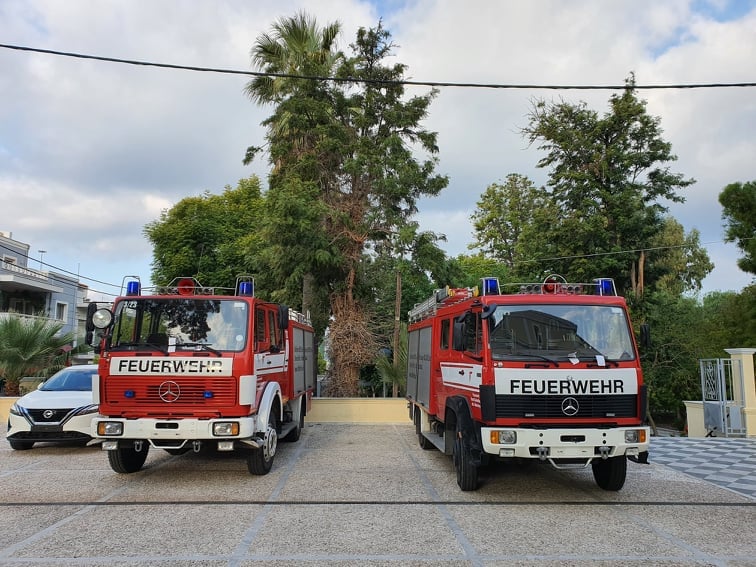 Δωρεά δύο πυροσβεστικών οχημάτων στο Δήμο Αν. Σάμου από το Δήμο Sindelfingen