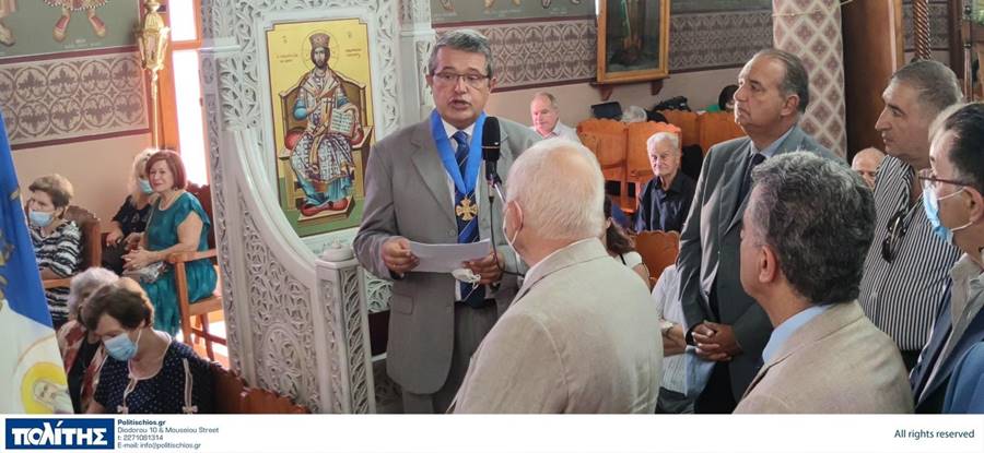 Ο καθηγητής Μανόλης Γ. Βαρβούνης στον εορτασμό της επετείου των εκατό ετών από τη Μικρασιατική καταστροφή στη Χίο