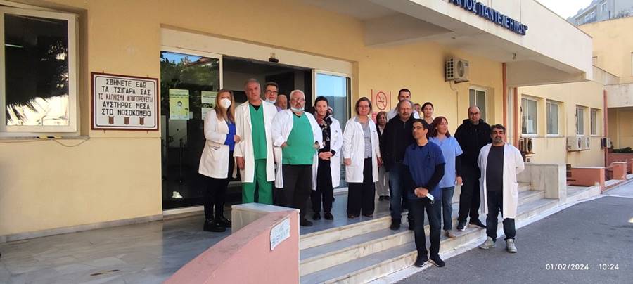 Καθολική συμμετοχή των ιατρών του Νοσοκομείου Σάμου στην 4ωρη στάση εργασίας της Ε.Ν.Ι.Σ.