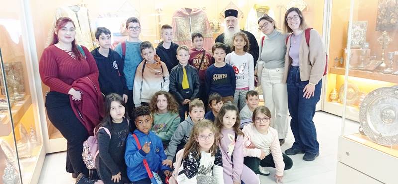 Επίσκεψη του Δημοτικού Σχολείου Πύργου στο εκκλησιαστικό και βυζαντινό μουσείο της Μητρόπολης Σάμου